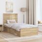 Preview: Bettrahmen mit Kopfteil Sonoma 90 x 190 cm Massives Kiefernholz