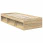 Preview: Bettrahmen Sonoma-Eiche 75 x 190 cm Massives Kiefernholz