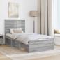Preview: Bettrahmen Sonoma-Grau 75 x 190 cm Massives Kiefernholz