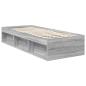 Preview: Bettrahmen Sonoma-Grau 75 x 190 cm Massives Kiefernholz