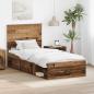Preview: ARDEBO.de - Bettrahmen Altholz 75 x 190 cm Massives Kiefernholz