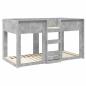 Preview: Etagenbett für Kinder Beton Grau 80 x 200 cm Holzwerkstoff