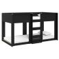 Preview: Etagenbett für Kinder Schwarz Eichen-Optik 90 x 200 cm
