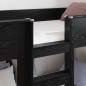 Preview: Etagenbett für Kinder Schwarz Eichen-Optik 90 x 200 cm