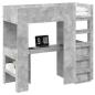 Preview: Etagenbettgestell mit Schreibtisch Beton Grau 75 x 190 cm
