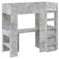 Preview: Etagenbettgestell mit Schreibtisch Beton Grau 75 x 190 cm