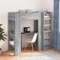 Preview: ARDEBO.de - Etagenbettgestell mit Schreibtisch Graues Sonoma 75 x 190 cm