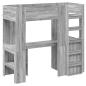 Preview: Etagenbettgestell mit Schreibtisch Graues Sonoma 75 x 190 cm