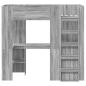Preview: Etagenbettgestell mit Schreibtisch Graues Sonoma 75 x 190 cm