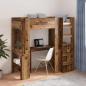 Preview: ARDEBO.de - Etagenbettgestell mit Schreibtisch Altholz 75 x 190 cm