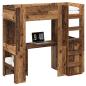 Preview: Etagenbettgestell mit Schreibtisch Altholz 75 x 190 cm