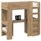 Preview: Etagenbettgestell mit Schreibtisch Artisan-Eiche 75 x 190 cm