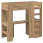 Preview: Etagenbettgestell mit Schreibtisch Artisan-Eiche 75 x 190 cm