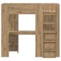Preview: Etagenbettgestell mit Schreibtisch Artisan-Eiche 75 x 190 cm