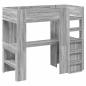 Preview: Etagenbettgestell mit Schreibtisch Graues Sonoma 80 x 200 cm