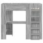 Preview: Etagenbettgestell mit Schreibtisch Graues Sonoma 80 x 200 cm