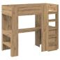 Preview: Etagenbettgestell mit Schreibtisch Artisan-Eiche 90 x 200 cm