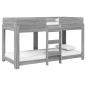 Preview: Etagenbett für Kinder Sonoma-Grau 100 x 200 cm Holzwerkstoff