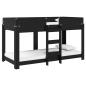 Preview: Etagenbett für Kinder Schwarz Eichen-Optik 80 x 200 cm