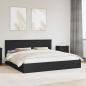 Preview: ARDEBO.de - Aufbewahrungsbett Schwarz 200 x 200 cm Holzwerkstoff