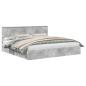 Preview: Aufbewahrungsbett Beton Grau 200 x 200 cm Holzwerkstoff