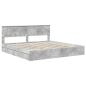 Preview: Aufbewahrungsbett Beton Grau 200 x 200 cm Holzwerkstoff