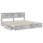 Preview: Aufbewahrungsbett Beton Grau 200 x 200 cm Holzwerkstoff