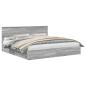 Preview: Aufbewahrungsbett Graues Sonoma 200 x 200 cm Holzwerkstoff