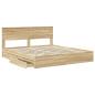Preview: Aufbewahrungsbett Sonoma-Eiche 180 x 200 cm Holzwerkstoff