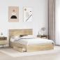Preview: Aufbewahrungsbett Sonoma-Eiche 140 x 200 cm Holzwerkstoff