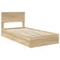 Preview: Aufbewahrungsbett Sonoma-Eiche 100 x 200 cm Holzwerkstoff