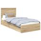 Preview: Aufbewahrungsbett Sonoma-Eiche 90 x 200 cm Holzwerkstoff