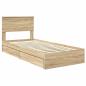 Preview: Aufbewahrungsbett Sonoma-Eiche 90 x 200 cm Holzwerkstoff