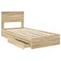 Preview: Aufbewahrungsbett Sonoma-Eiche 90 x 200 cm Holzwerkstoff
