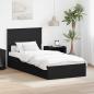 Preview: ARDEBO.de - Aufbewahrungsbett Verstellbar Schwarz 90 x 190 cm Holzwerkstoff