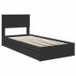 Preview: Aufbewahrungsbett Verstellbar Schwarz 90 x 190 cm Holzwerkstoff