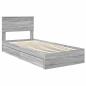 Preview: Aufbewahrungsbett Graues Sonoma 90 x 190 cm Holzwerkstoff