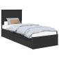 Preview: Aufbewahrungsbett Verstellbar Schwarz 75 x 190 cm Holzwerkstoff