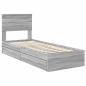 Preview: Aufbewahrungsbett Graues Sonoma 75 x 190 cm Holzwerkstoff