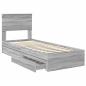 Preview: Aufbewahrungsbett Graues Sonoma 75 x 190 cm Holzwerkstoff