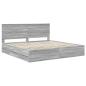 Preview: Bettrahmen Graues Sonoma 200 x 200 cm Ingenieurs Holz