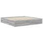 Preview: Bettrahmen Graues Sonoma 200 x 200 cm Ingenieurs Holz