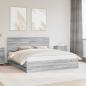 Preview: ARDEBO.de - Bettrahmen Graues Sonoma 180 x 200 cm Ingenieurs Holz