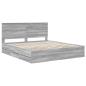 Preview: Bettrahmen Graues Sonoma 180 x 200 cm Ingenieurs Holz