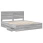 Preview: Bettrahmen Graues Sonoma 180 x 200 cm Ingenieurs Holz