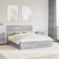 Preview: ARDEBO.de - Bettrahmen Graues Sonoma 160 x 200 cm Ingenieurs Holz