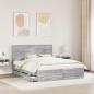 Preview: Bettrahmen Graues Sonoma 160 x 200 cm Ingenieurs Holz
