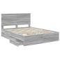 Preview: Bettrahmen Graues Sonoma 150 x 200 cm Ingenieurs Holz