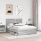 Preview: Bettrahmen Graues Sonoma 140 x 200 cm Ingenieurs Holz