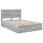 Preview: Bettrahmen Graues Sonoma 140 x 200 cm Ingenieurs Holz